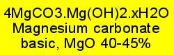Magnesium carbonate basic heavy pure